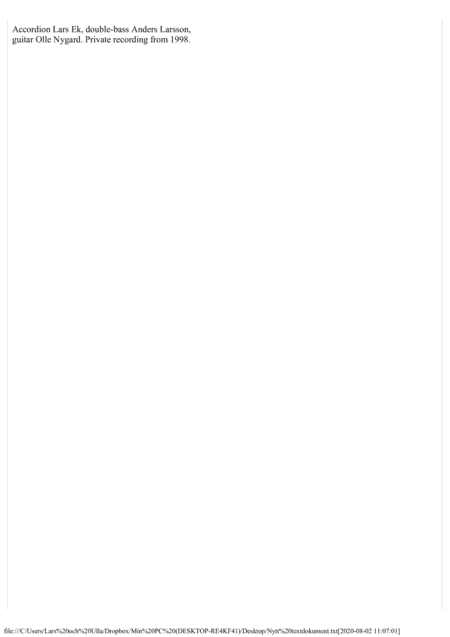 El Comanchero 1998 (arr. Lars Ek)