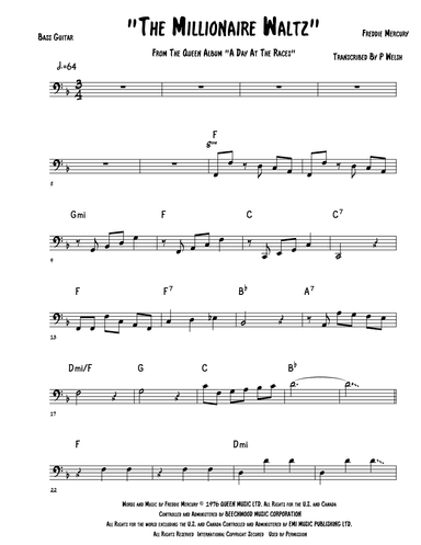 The Millionaire Waltz (arr. Accubass)