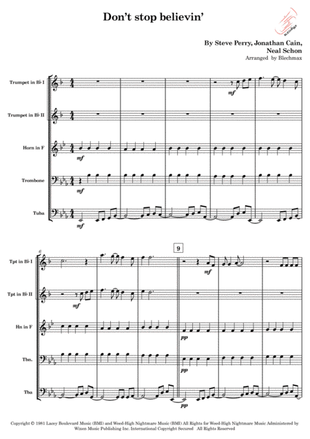 Don't Stop Believin' (arr. BlechMax)