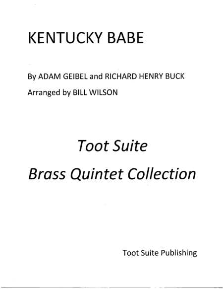 Kentucky Babe (arr. Bill Wilson)