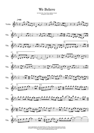 We Believe (arr. Josiel Oliveira)