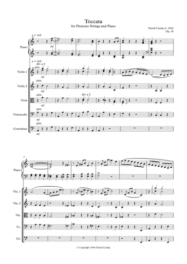 Toccata for Piano and Pizzicato Strings, Op. 18