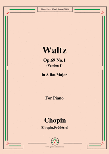 Chopin-Waltz,in A flat Major,Op.69 No.1,for Piano (arr. MSM)
