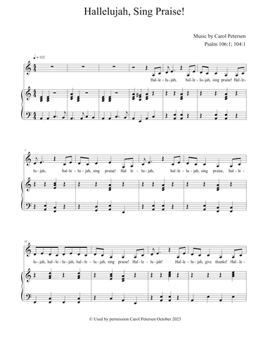 Hallelujah, Sing Praise