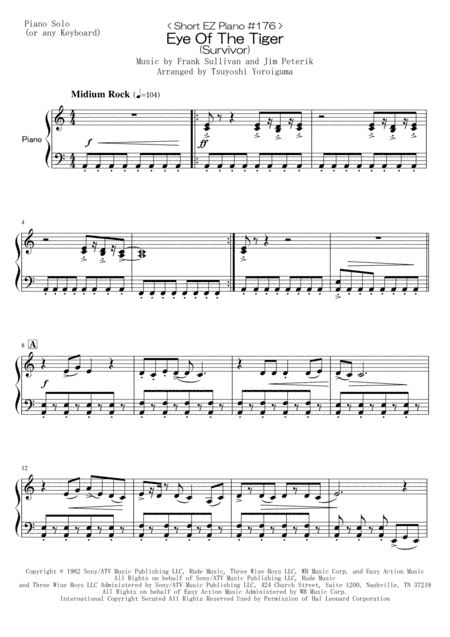 Eye Of The Tiger (arr. Tsuyoshi Yoroiguma)