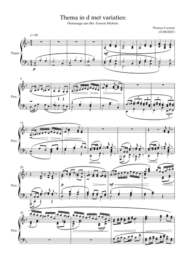 Theme in d with variations