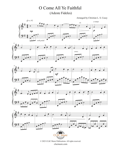 O Come All Ye Faithful (arr. Christian L. S. Casey)