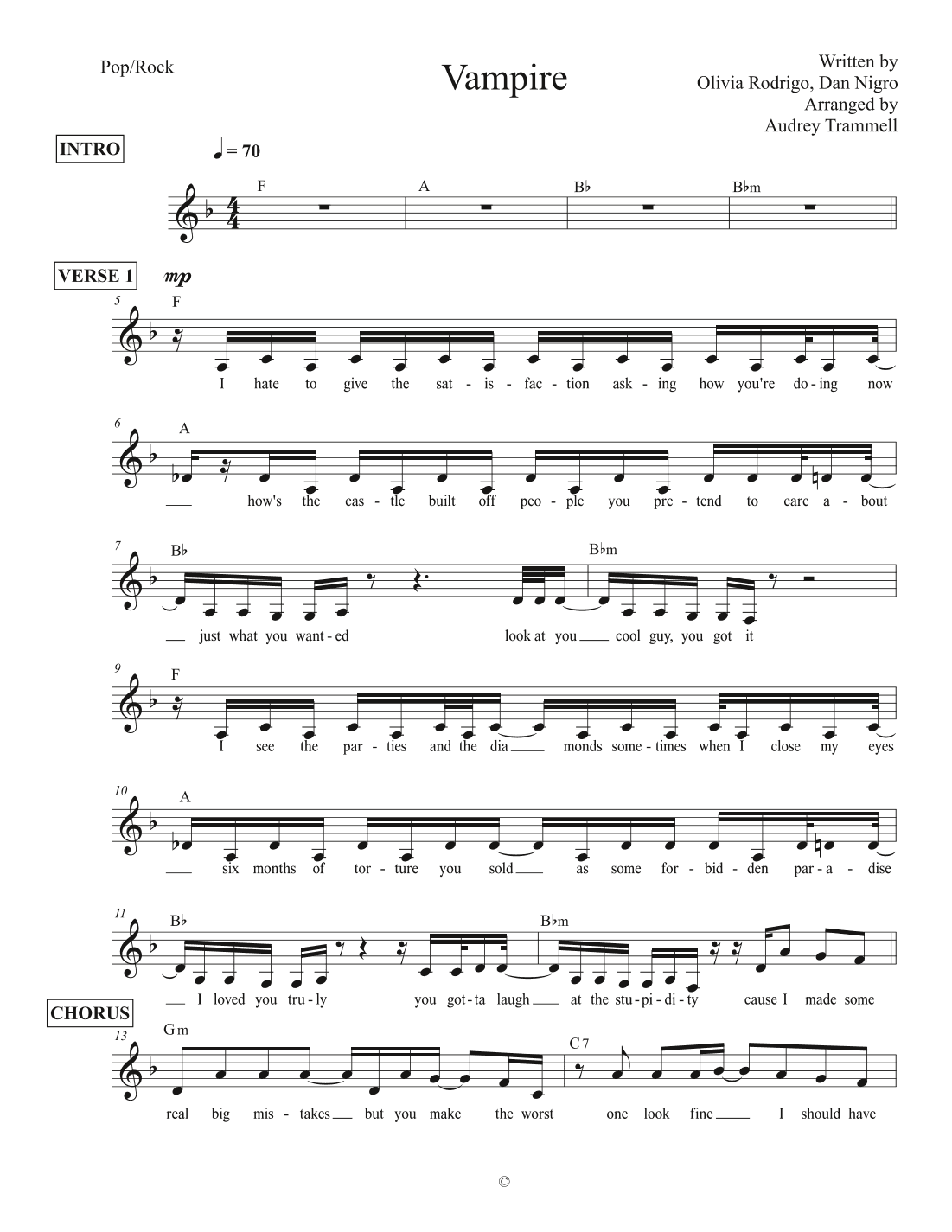 Vampire (arr. Audrey Trammell)