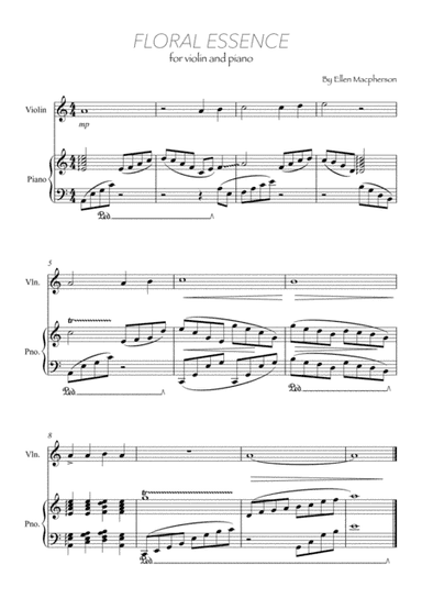 Floral Essence - Easy Concert piece for Violin and Piano