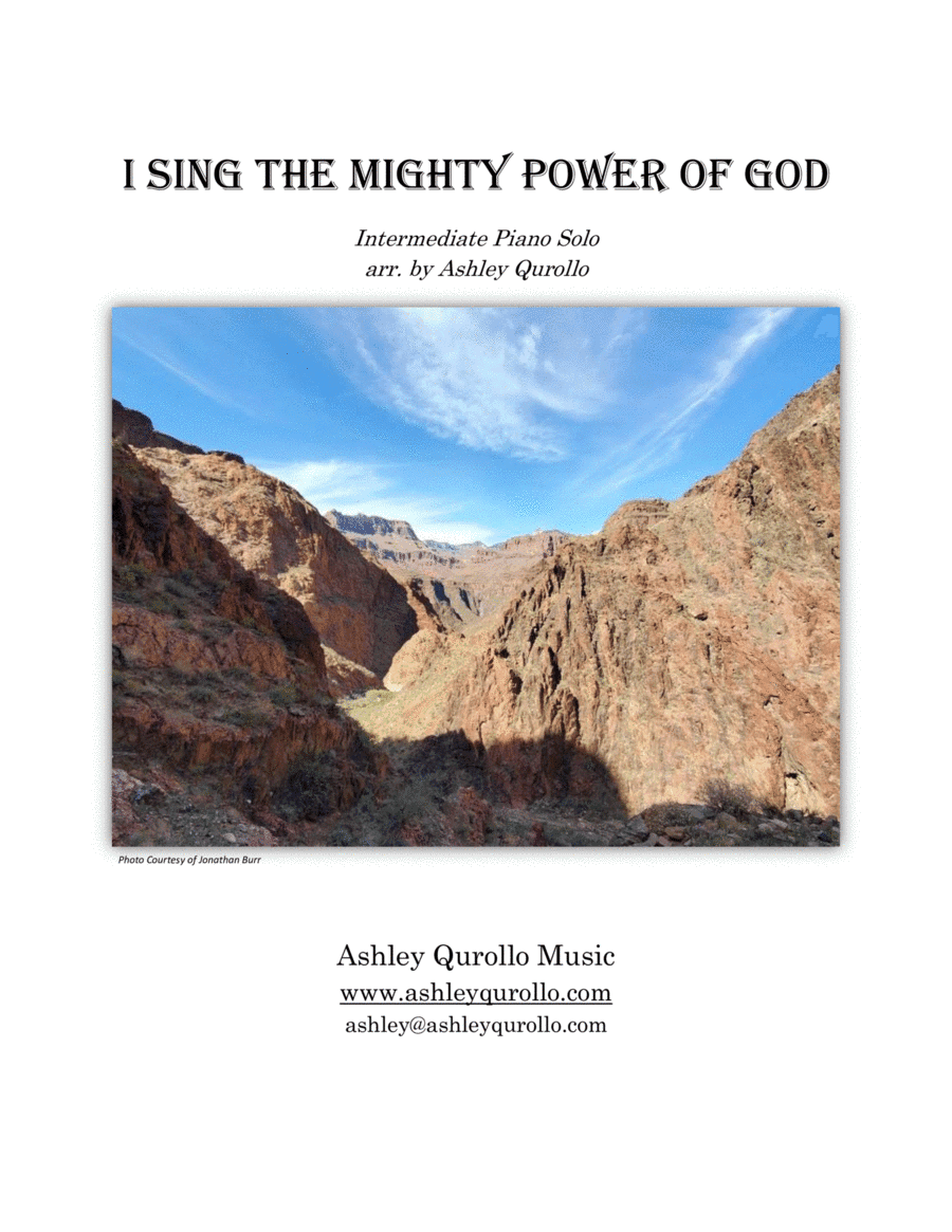I Sing the Mighty Power of God -- intermediate piano solo (arr. Ashley Qurollo)