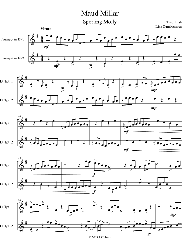 Maud Miller (duet played by the Gaelic Brass) (arr. Liza Zumbrunnen)