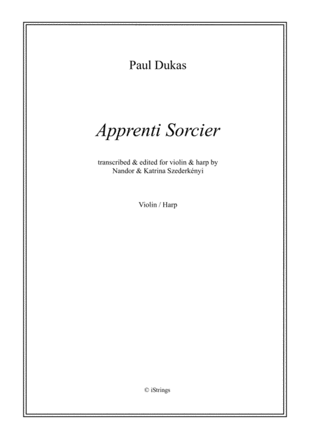 Apprenti Sorcier for violin & harp (arr. N. Szederkenyi)
