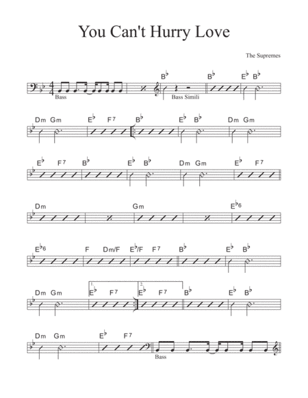 You Can't Hurry Love (arr. David M Fagnant)