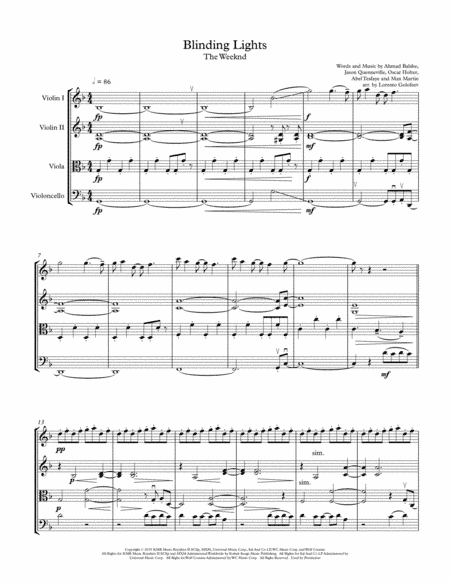 Blinding Lights (arr. Lorento Golofeev)