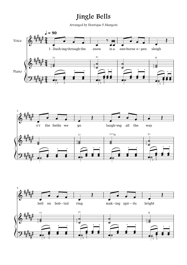 Jingle Bells (arr. Henrique F Mangoni)