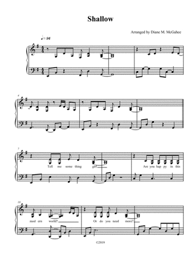 Shallow (arr. Diane M. McGahee)