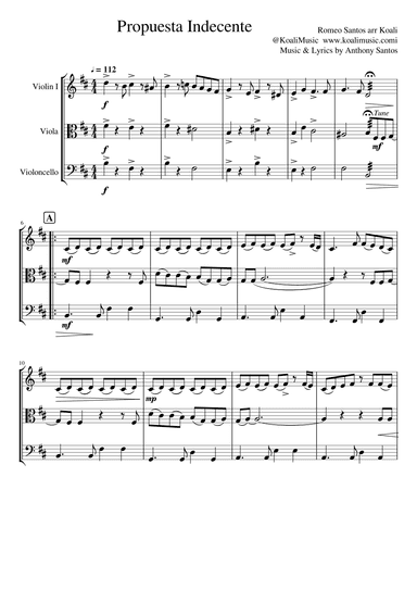 Propuesta Indecente (arr. KoaliMusic)