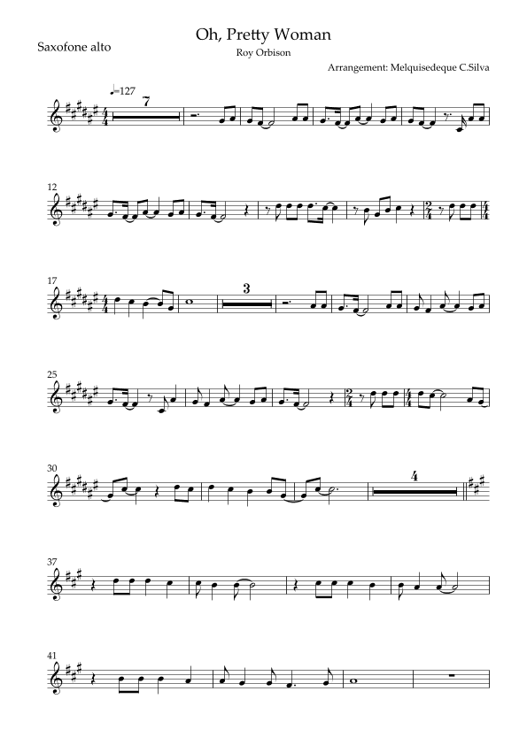 Oh, Pretty Woman (arr. Melquisedeque C.Silva)