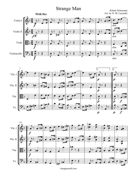 Strange Man (arr. Nick Lacanski)