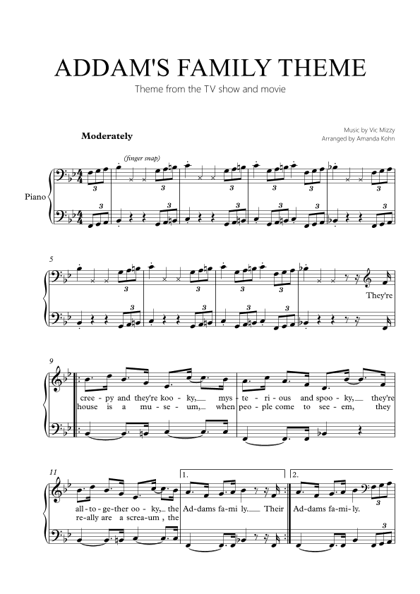 Addams Family Theme (arr. Amanda Kohn)