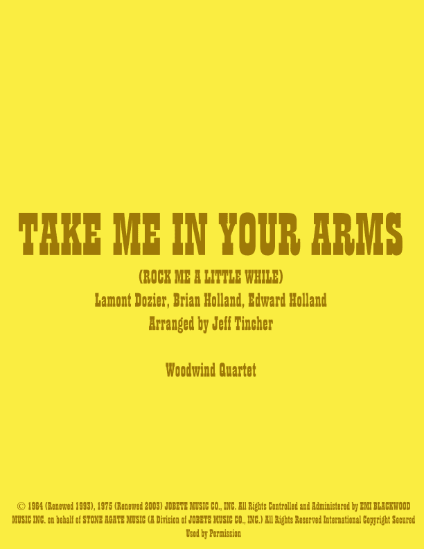 Take Me In Your Arms (rock Me A Little While) (arr. Jeff Tincher)
