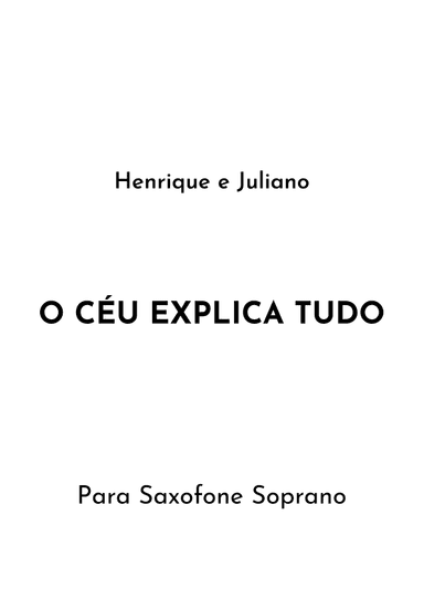 O Ceu Explica Tudo (arr. Jireh J.)