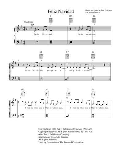 Feliz Navidad (arr. Samuel Stokes)
