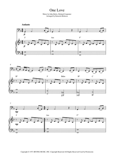 One Love (arr. Kaiserin Rebecca)