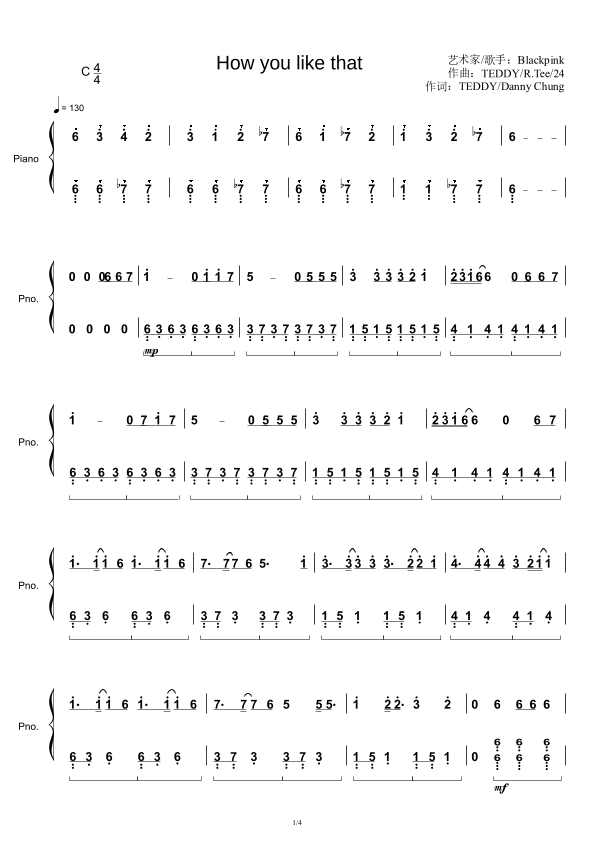 How You Like That (arr. R. Tee)