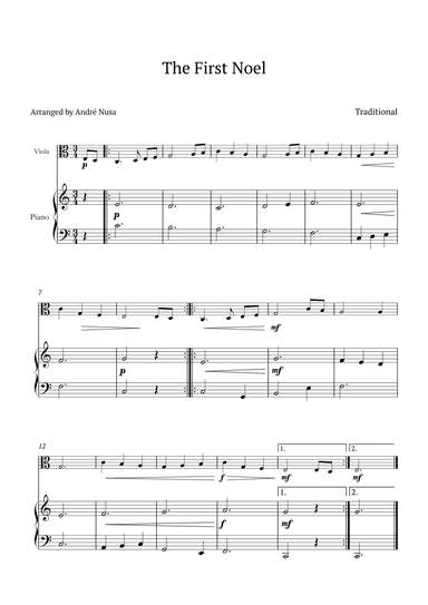 The First Noel (arr. André Nusa)