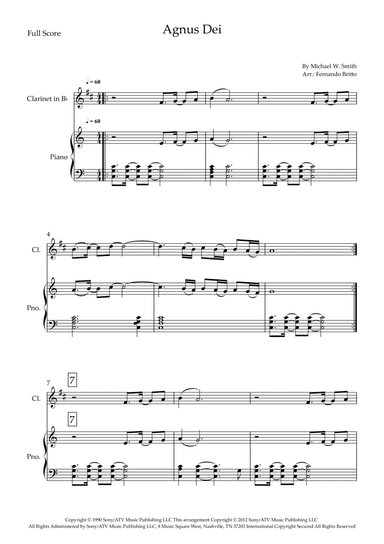 Agnus Dei (arr. Fernando Britto)