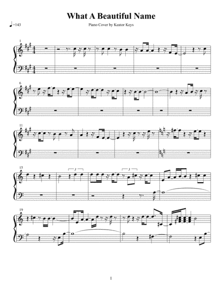 What A Beautiful Name (arr. Keator Keys)