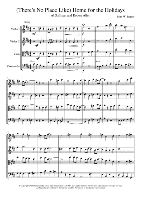 (There's No Place Like) Home For The Holidays (arr. John W. Daniel)