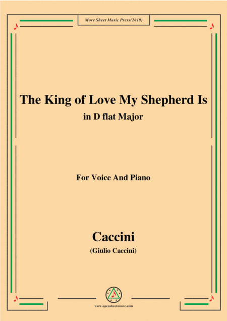 Shelley-The King of Love My Shepherd Is(Anthem Hymn),in D flat Major,for Chours&Pno (arr. MSM)