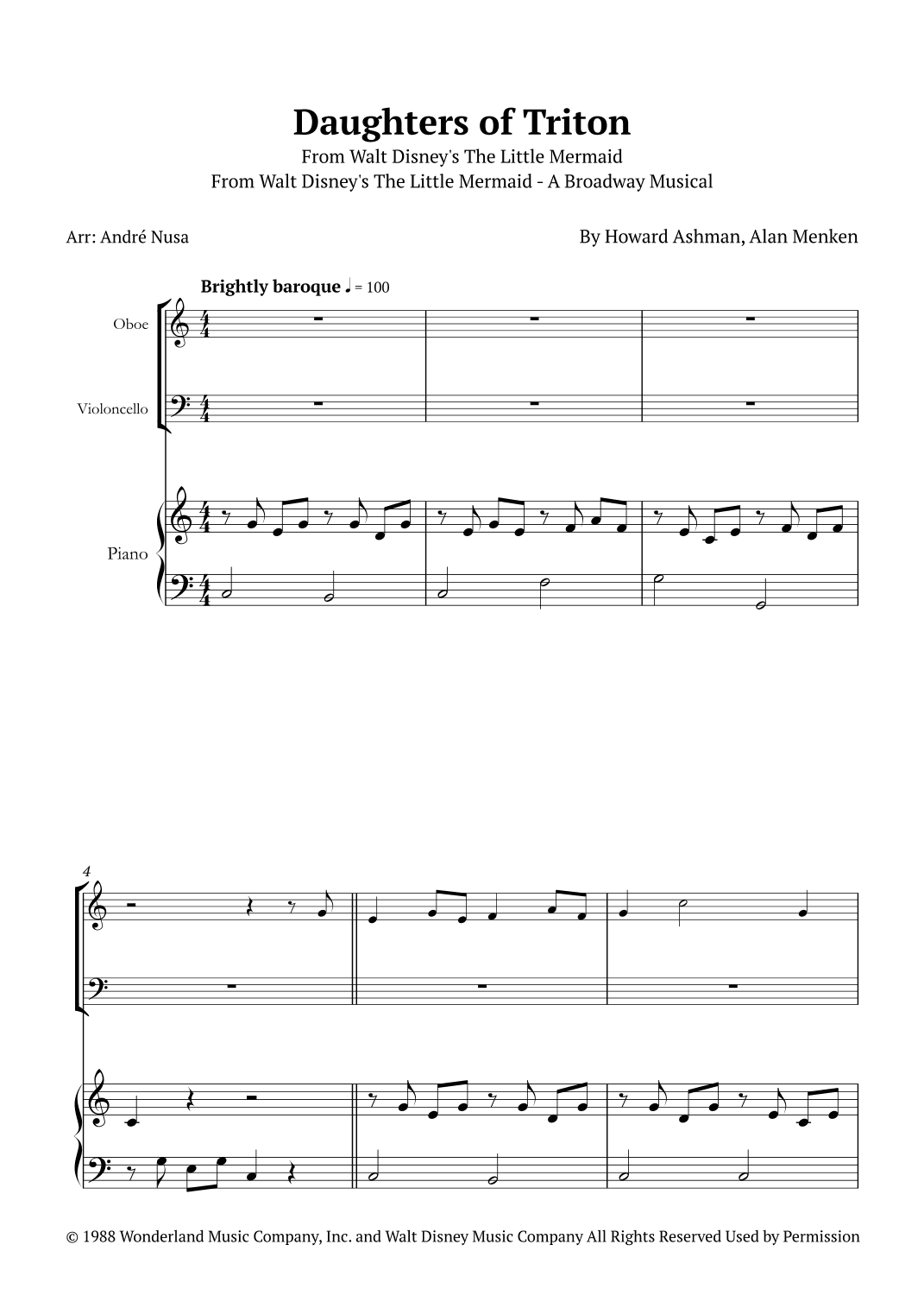 Daughters Of Triton (arr. André Nusa)