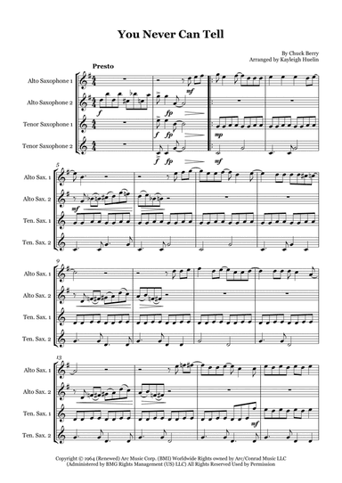 You Never Can Tell (arr. Kayleigh Huelin)