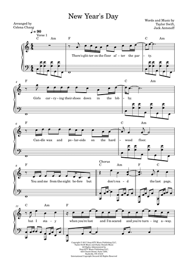 New Year's Day (arr. Celena Chang)
