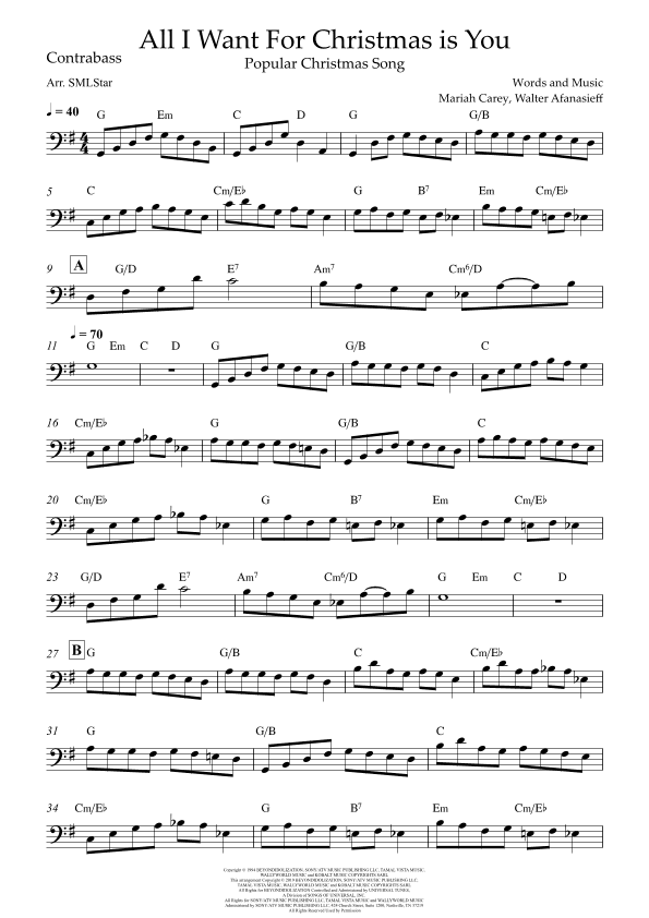 All I Want For Christmas Is You (arr. SMLStar)