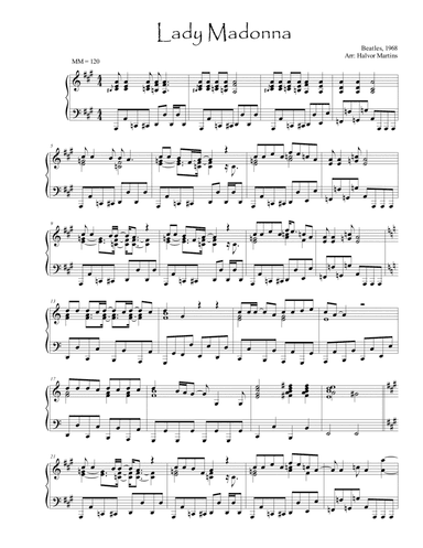 Lady Madonna (arr. Piano Palt)