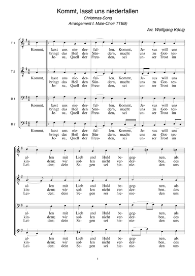 Kommt, lasst uns niederfallen (arr. Wolfgang König)