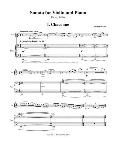 Sonata for Violin and Piano