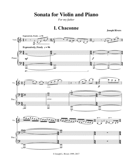 Sonata for Violin and Piano