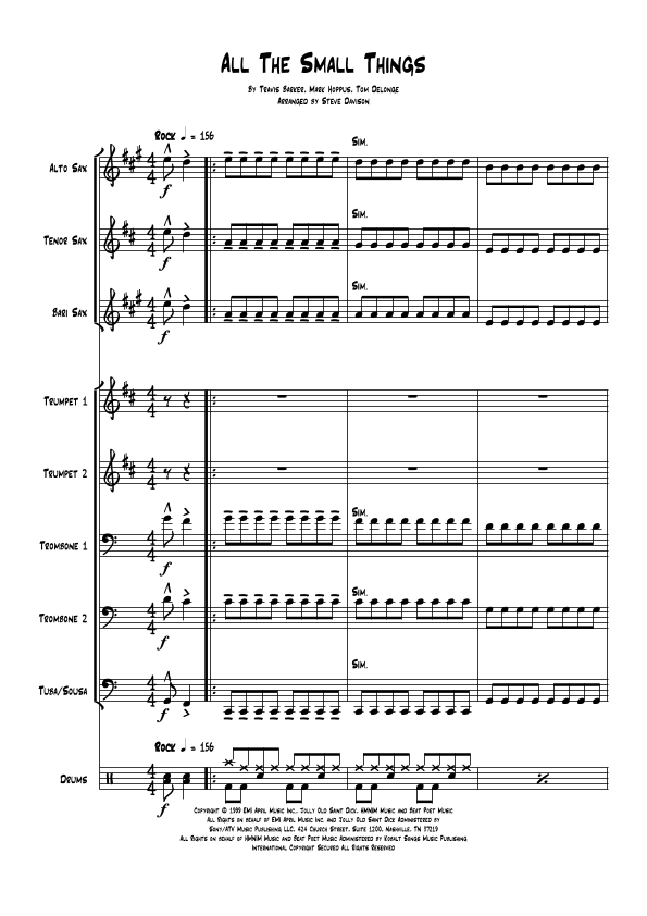 All The Small Things (arr. Steve Davison)