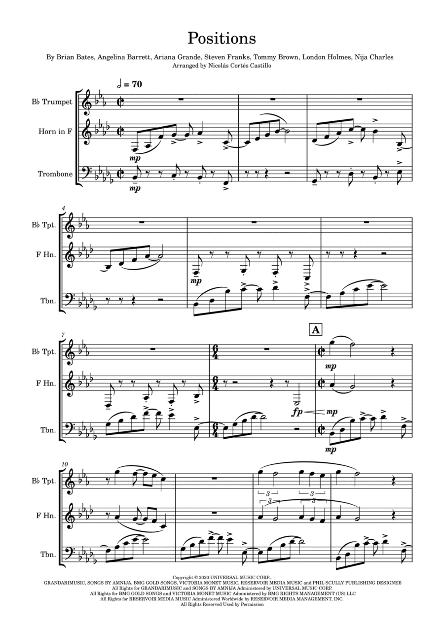 Positions (arr. Nicolás Cortés Castillo)