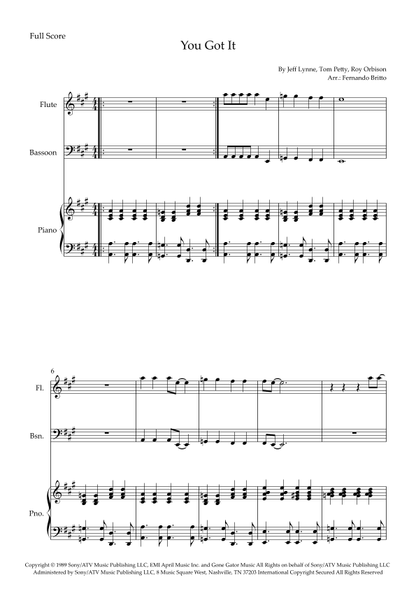 You Got It (arr. Fernando Britto)