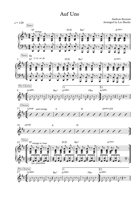 Auf Uns (arr. Leo Baethe)