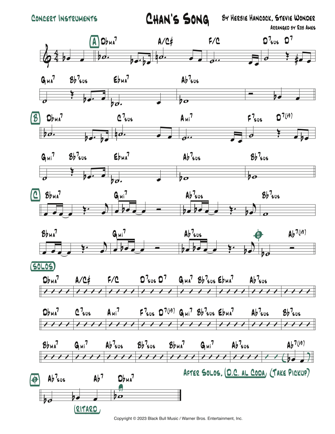 Chan's Song (arr. Rob Ames)
