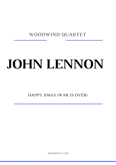 Happy Xmas (War Is Over) (arr. Alex Talanov)