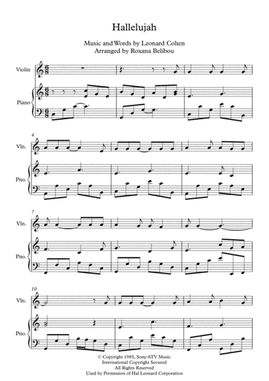 Hallelujah (arr. Roxana Belibou)