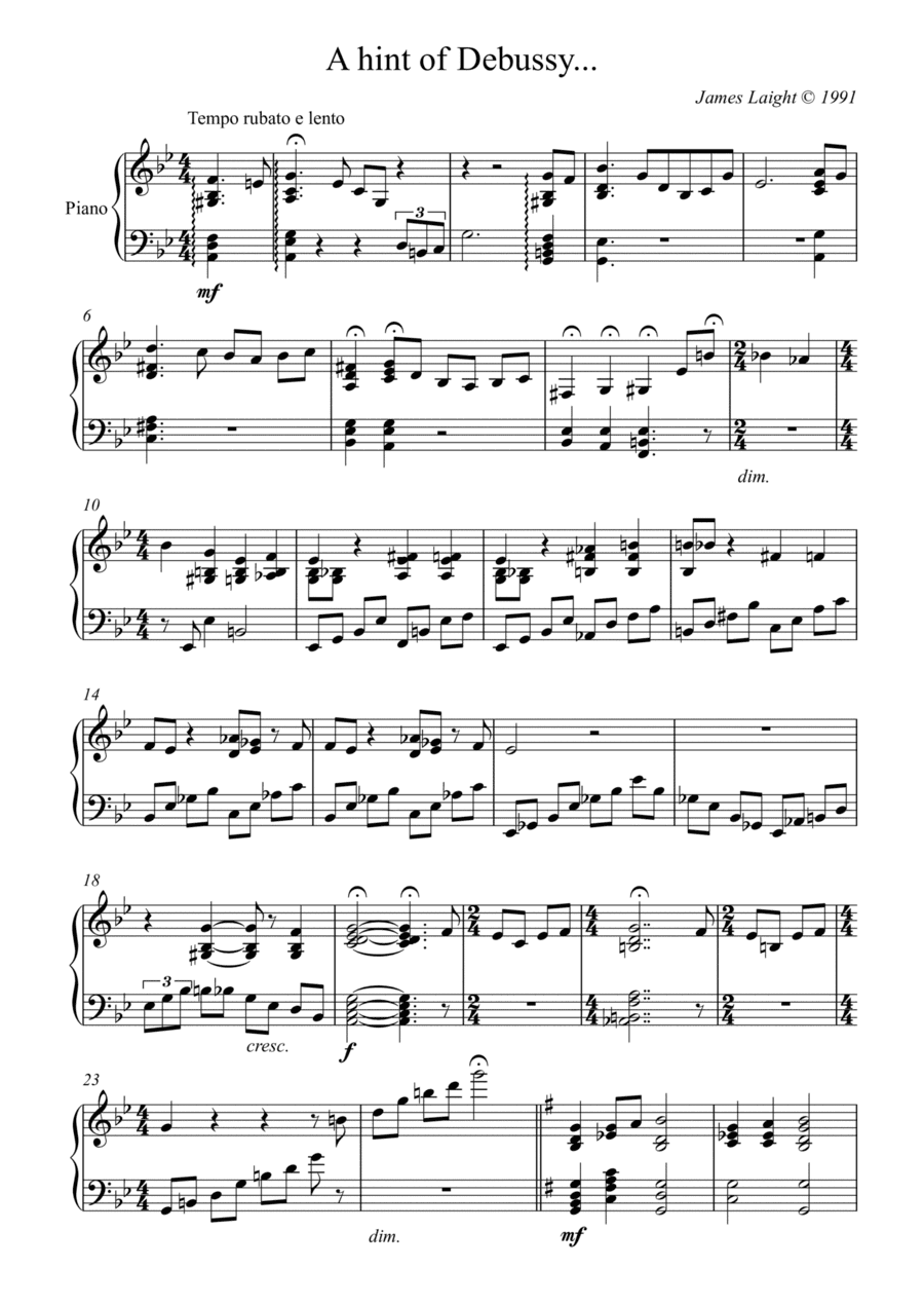 A hint of Debussy...